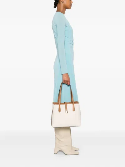 Karl Lagerfeld Padlock Leather-trimmed Tote Bag