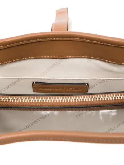 Karl Lagerfeld Padlock Leather-trimmed Tote Bag