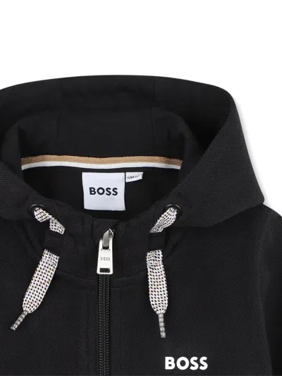 Bosswear Zip-up Hoodie In Black