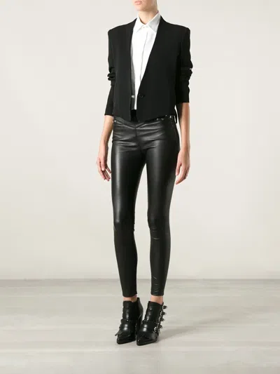 Saint Laurent Studded Leggings In Black