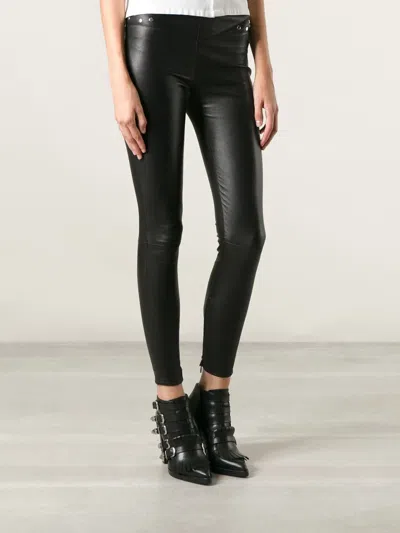Saint Laurent Studded Leggings In Black