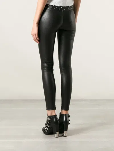 Saint Laurent Studded Leggings In Black