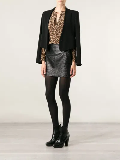 Saint Laurent Leopard Print Blouse