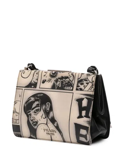 Pre-owned Prada 2010-2025 Saffiano Stampato Light Frame Crossbody Bag