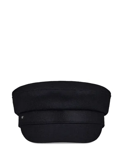 Weekend Max Mara Logo-plaque Beret In Black