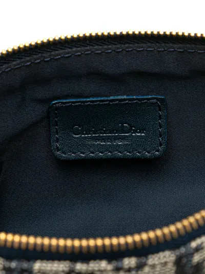 Pre-owned Dior 2004 Mini Issimo Canvas Saddle Pochette Shoulder Bag