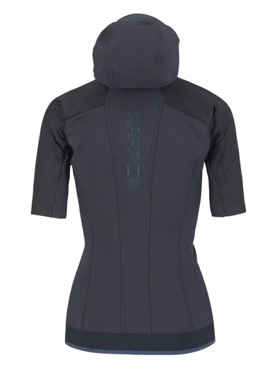 Karpos Alagna Evo W Puffy Short-sleeve Hooded Jacket In Blue