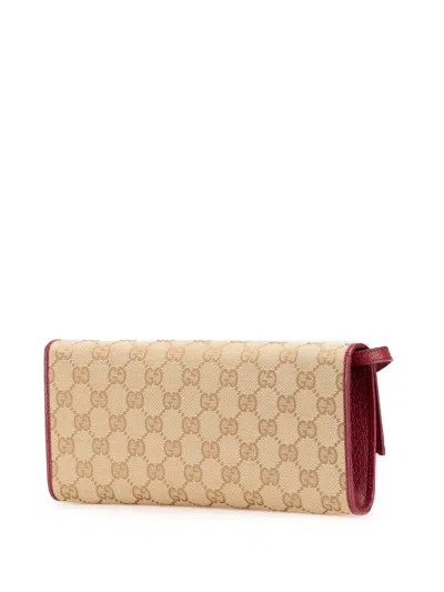 Pre-owned Gucci 2000-2015 Gg Canvas Bamboo Bar Crossbody Bag