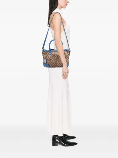 Pre-owned Gucci 2016-2025 Gg Canvas Sukey Satchel