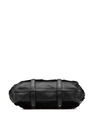 Pre-owned Celine 2007 Pony Hair And Calfskin Satchel In Black