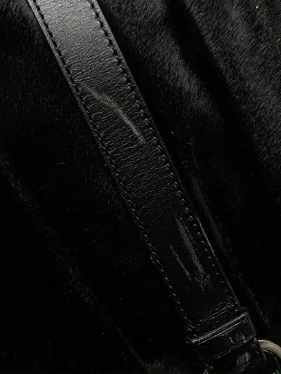 Pre-owned Celine 2007 Pony Hair And Calfskin Satchel In Black
