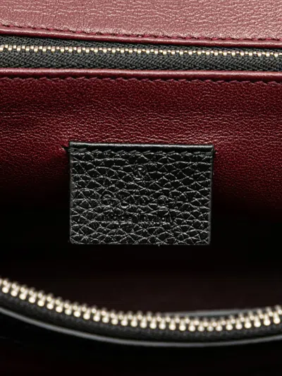 Pre-owned Gucci 2016-2025 Small Grained Calfskin Zumi Top Handle Bag Satchel In Black