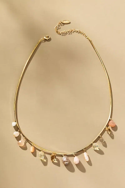 By Anthropologie Stone Charm Collar Necklace