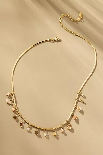 By Anthropologie Stone & Crystal Multi Charm Necklace