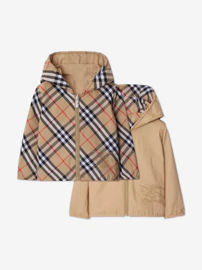 Burberry Baby Boys Mini Rufus Check Reversible Jacket In Multi