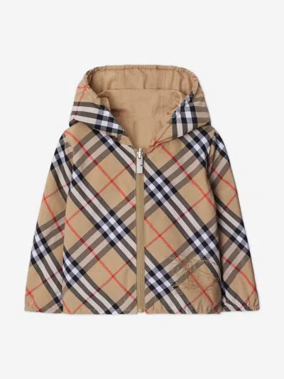 Burberry Baby Boys Mini Rufus Check Reversible Jacket In Multi
