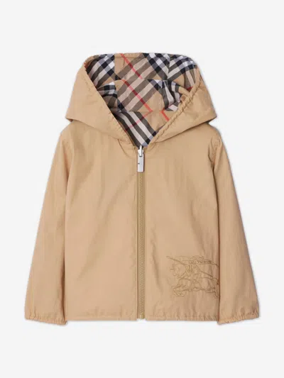 Burberry Baby Boys Mini Rufus Check Reversible Jacket In Multi