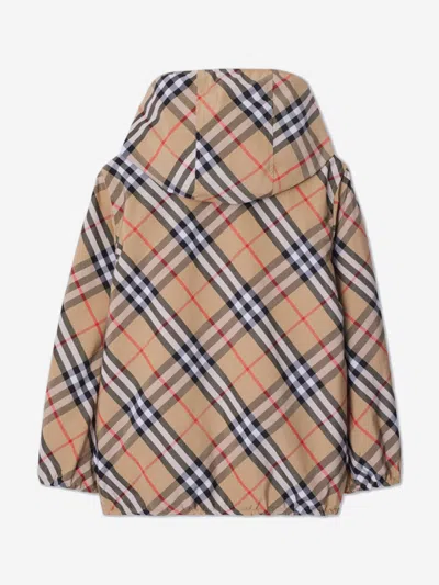 Burberry Boys Rufus Check Reversible Jacket In Multi