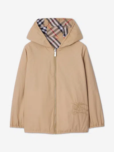 Burberry Boys Rufus Check Reversible Jacket In Multi