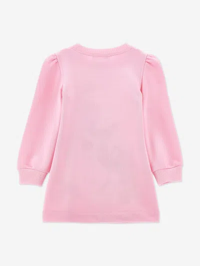 Monnalisa Stitch  Sweatshirt Dress In Pink