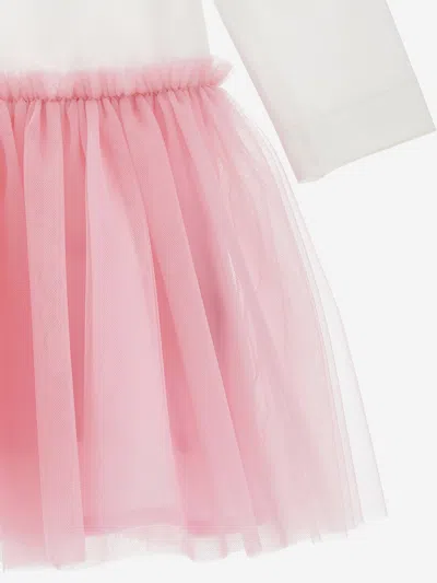 Monnalisa Girls Stitch And Angel Dress In Pink