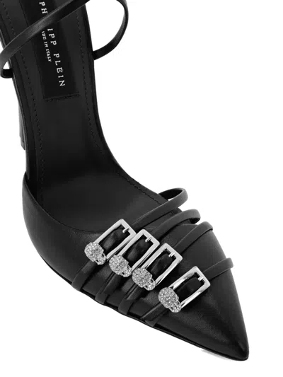 Philipp Plein Buckle-embellished Ankle-strap Pumps In Black
