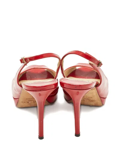 Pre-owned Jimmy Choo 120mm Nova Peep Slingback Pumps