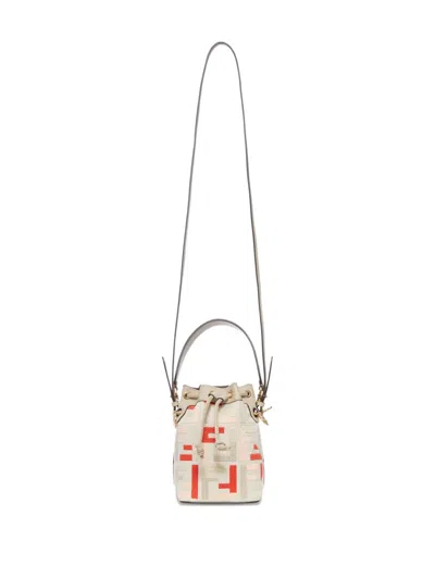 Fendi Mini Mon Tresor Ff-jacquard Bucket Bags