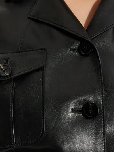 Tom Ford Long-sleeved Leather Jacket In Black
