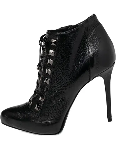 Pre-owned Le Silla 2023  115mm Patent Leather Studded Lace Pumps
