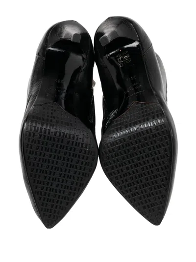 Pre-owned Le Silla 2023  115mm Patent Leather Studded Lace Pumps