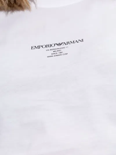 Emporio Armani Logo-print Cotton T-shirt In White
