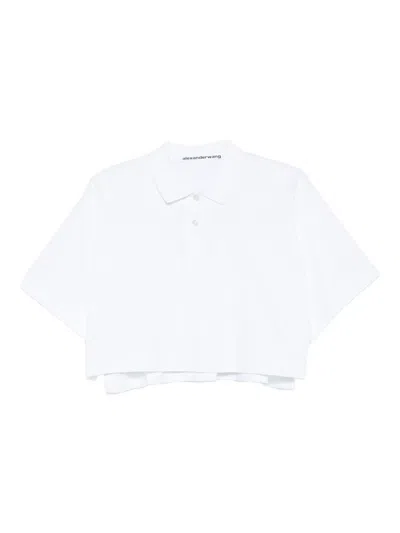Alexander Wang Short-sleeve Polo Shirt In White