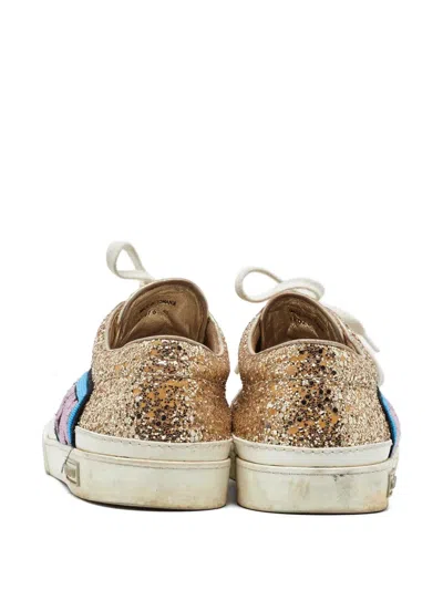 Pre-owned Miu Miu Glitter-panelled Sneakers