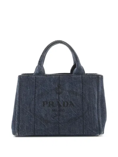 Pre-owned Prada 2000s Mini Canapa Tote Bag