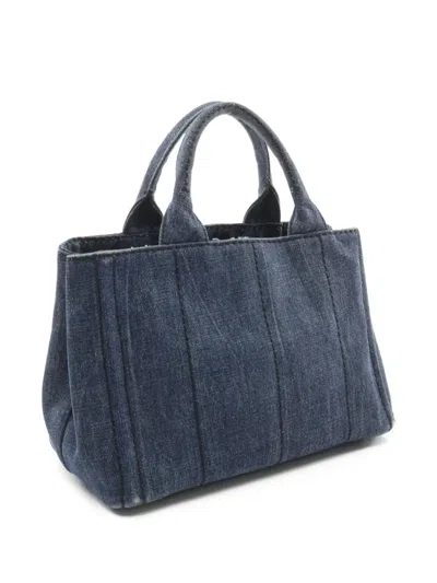 Pre-owned Prada 2000s Mini Canapa Tote Bag