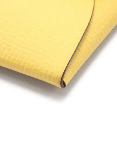 Pre-owned Hermes 2022 Bastia Jaune Square-frame Purse