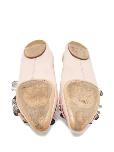 Pre-owned Louis Vuitton Crystal-embellished Ballet Flats