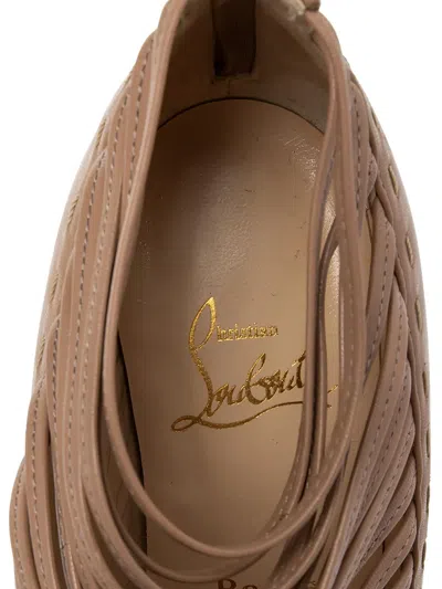 Pre-owned Christian Louboutin 2024 115mm Gortik Strappy Caged Pumps