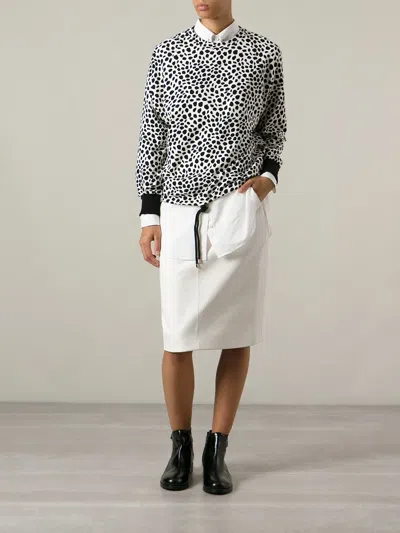 Chloé Animal Print Sweatshirt In Gray