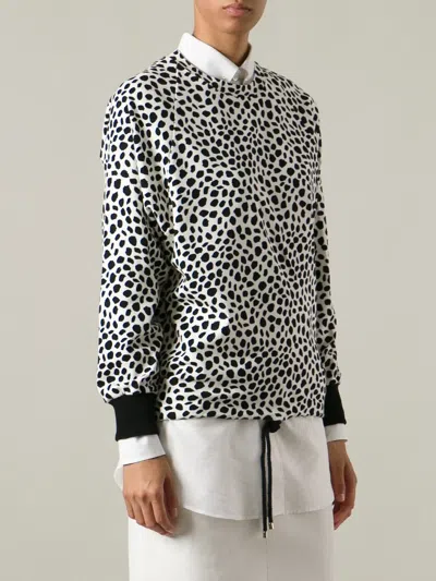 Chloé Animal Print Sweatshirt In Gray