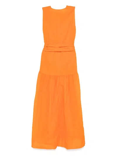 Plan C Sleeveless Maxi Dress In Orange