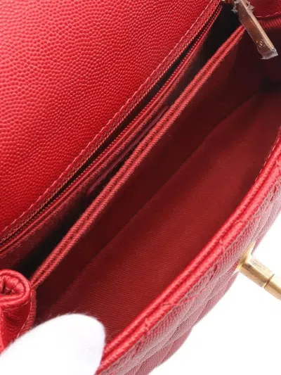 Pre-owned Chanel 2018 Mini Caviar Coco Top Handle Bag Satchel