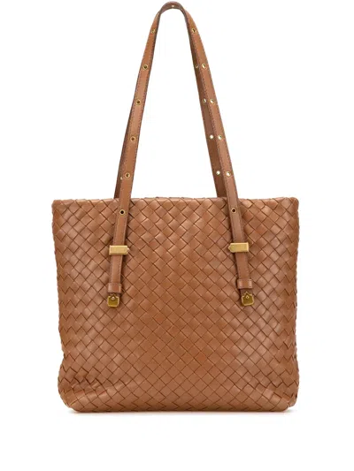 Pre-owned Bottega Veneta 2007 Mini Nappa Intrecciato Shopper Tote Bag