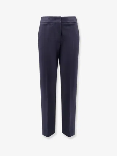 Max Mara Pegno Viscose Blend Trousers In Blue