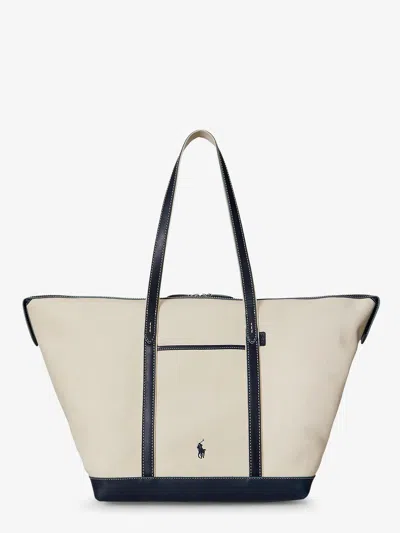 Polo Ralph Lauren Canvas Travel Bag With Leather Profiles