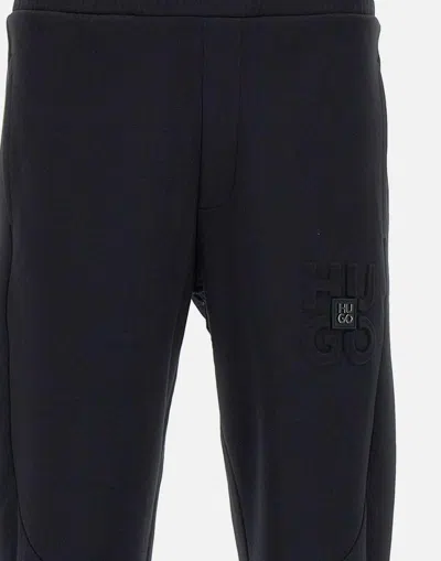 Hugo Boss Hugo Black Cotton Jogger Pant In Black