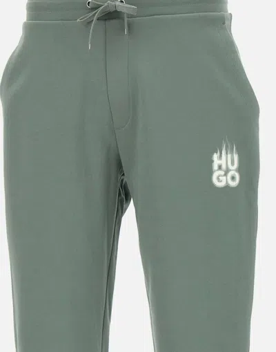 Hugo Boss Hugo Dilibero Sage Green Cotton Jogger Pant In Green