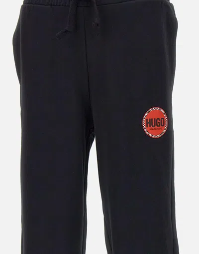 Hugo Boss Hugo Dusufem Black Cotton Jogger Pant In Black