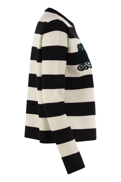 Max Mara Embroidered Wool Viterbo Sweater In Multi